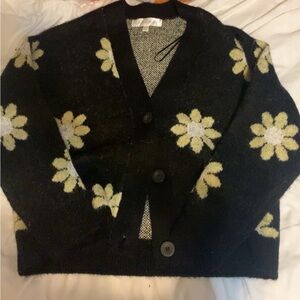 Black Daisy Sweater